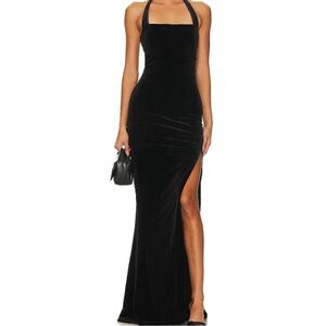Nookie Black Halter Maxi Gown bought from revolve